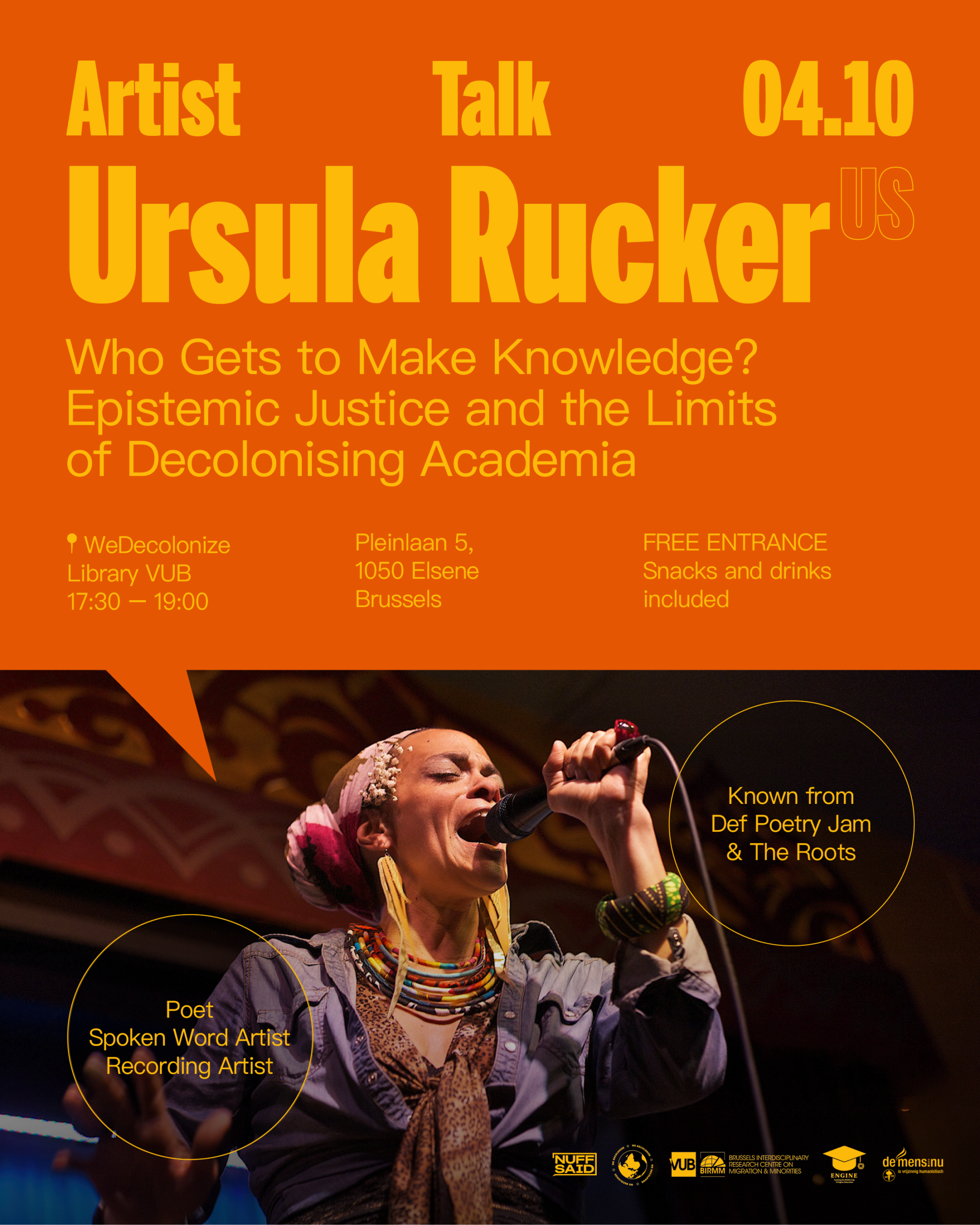 Artist Talk in VUB (Pleinlaan 5, 1050 Brussels) op zo 04.10.26